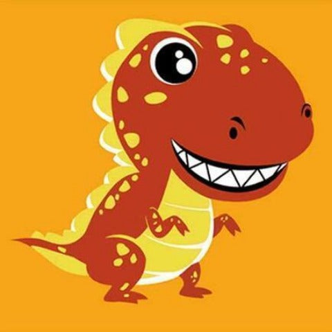 Small T-Rex Diamond Painting for Kids