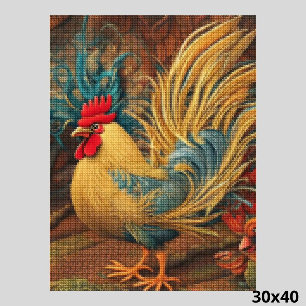 Golden Rooster 30x40 Diamond painting