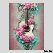 Load image into Gallery viewer, Guitar in Embrace of Roses 30x40 Diamond Painting
