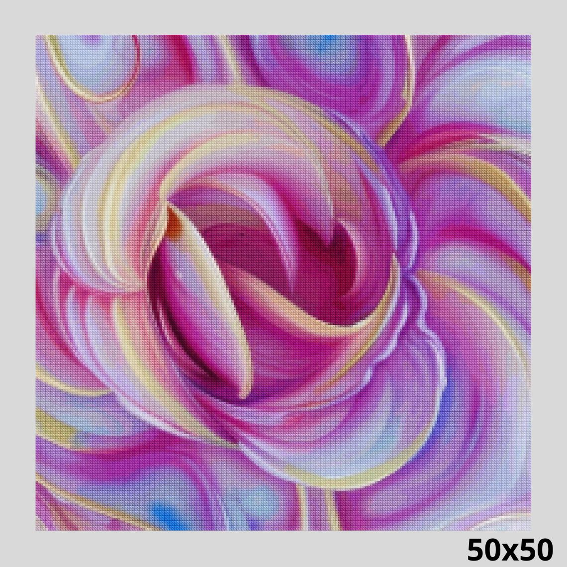 Lost in Swirling Petals 50x50 Diamond Art World