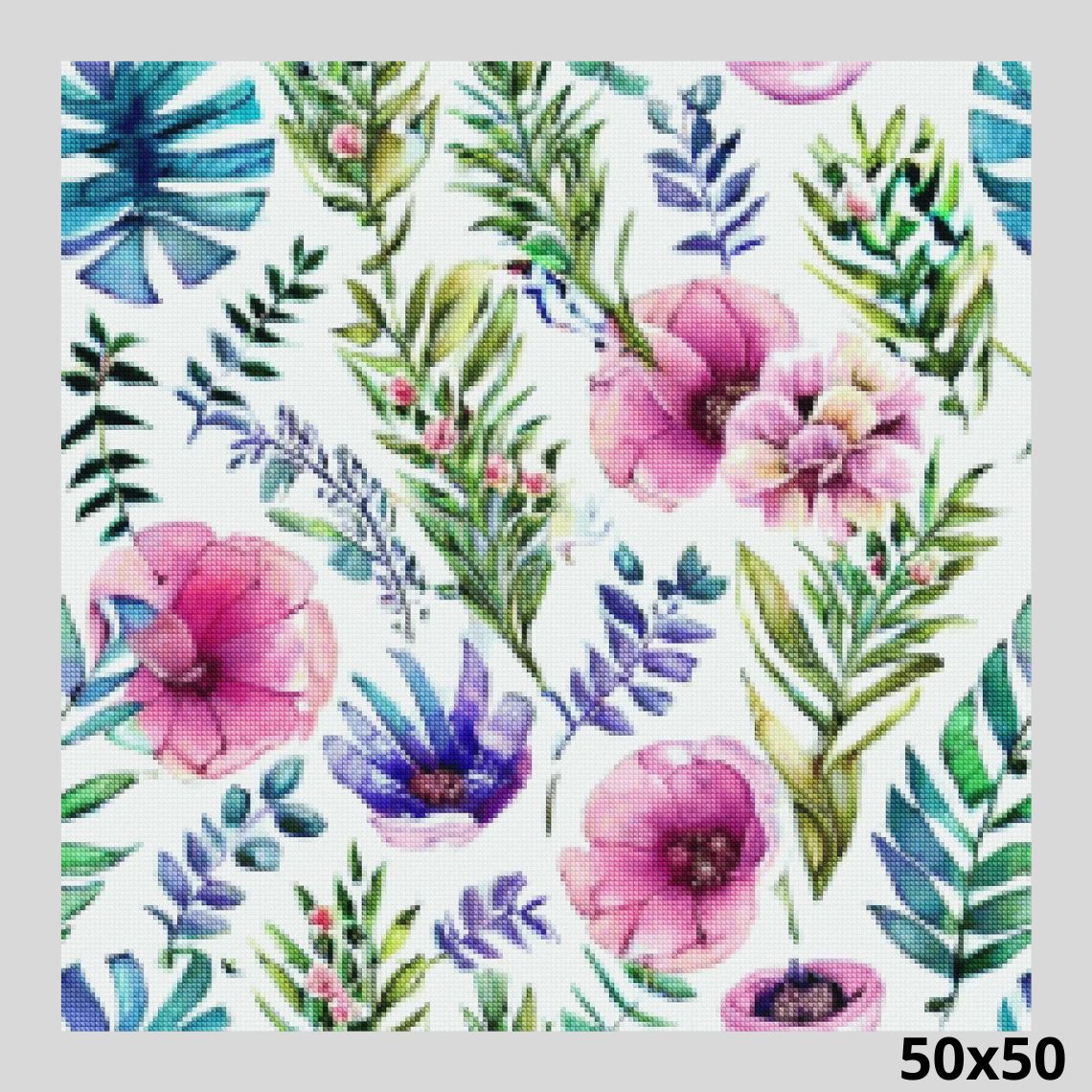 Lovely Botanical Collection 50x50 Diamond Art World