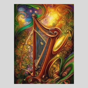 Magical Harmony Harp Daimond painting