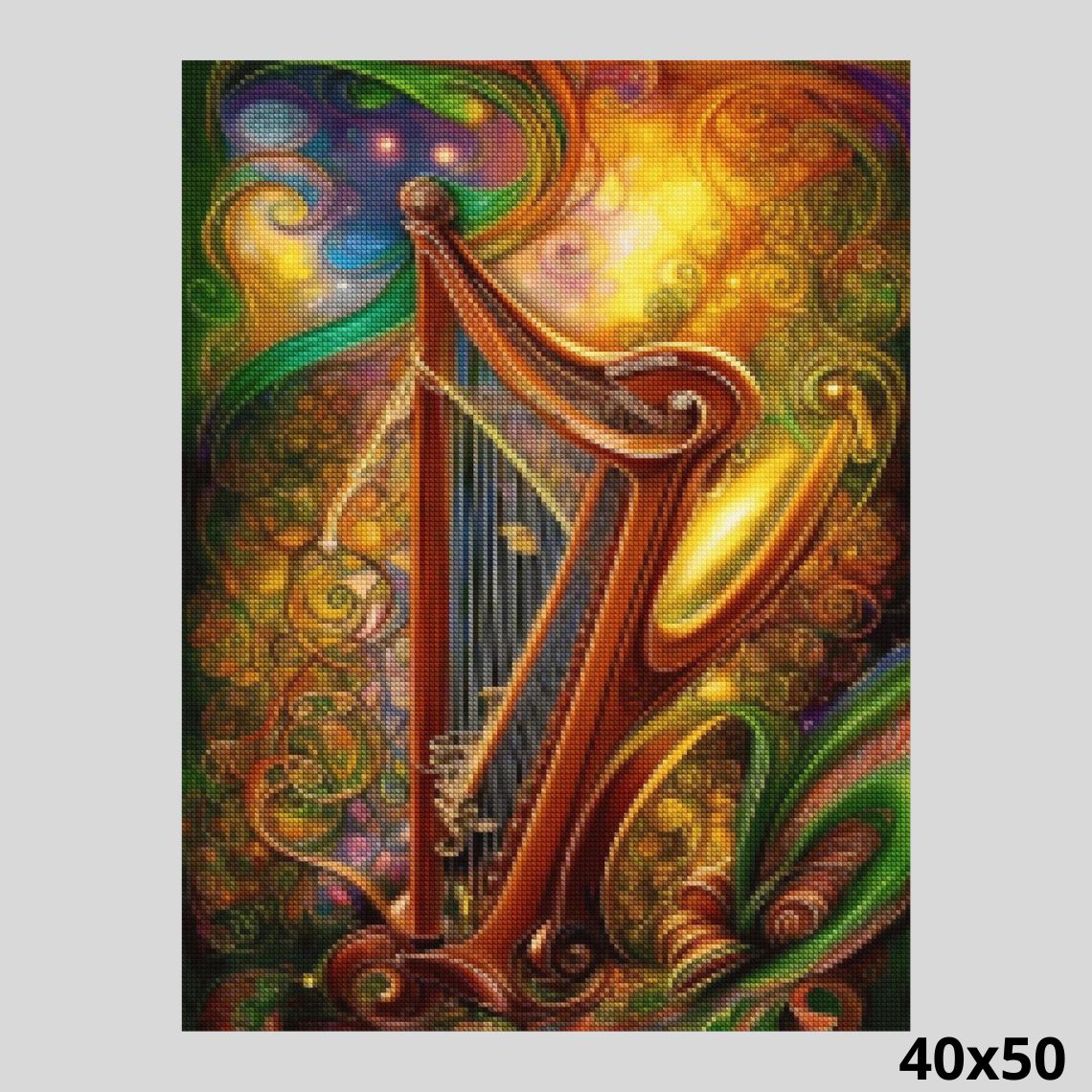 Magical Harmony Harp 40x50 Daimond painting