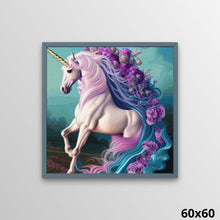 Load image into Gallery viewer, Majestic Unicorn with Flowery Mane 60x60 Diamond Painting
