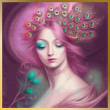 Load image into Gallery viewer, Peacock Princess in Dreams Diamond Painting
