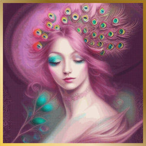 Peacock Princess in Dreams Diamond Painting