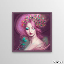 Load image into Gallery viewer, Peacock Princess in Dreams 60x60 Diamond Painting
