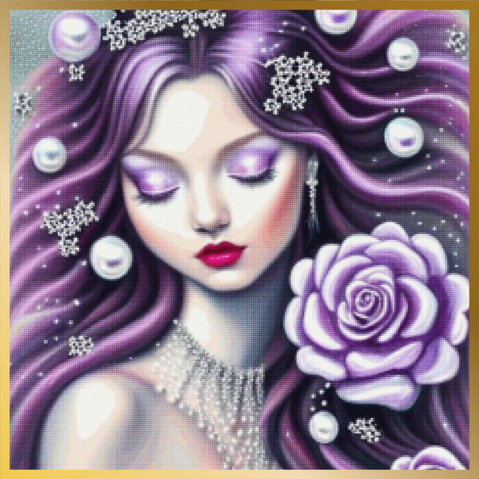 Purple Beauty Paint with Diamonds