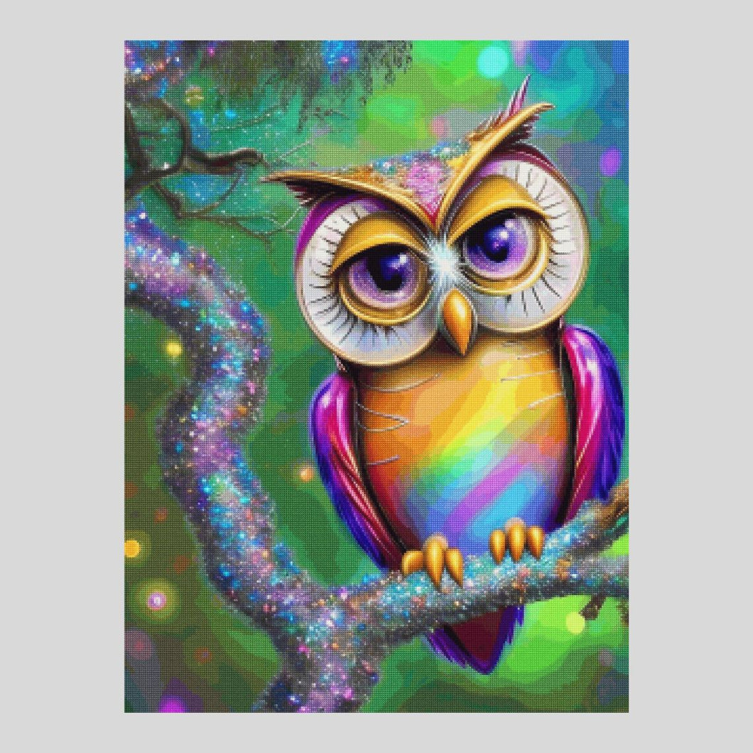 Rainbow Colored Owl Diamond Painting