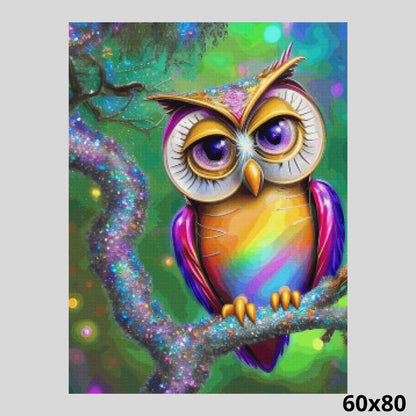 Rainbow Colored Owl 60x80 Diamond Painting