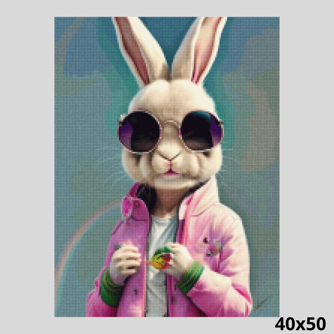 Rock Star Rabbit 40x50 Diamond Painting