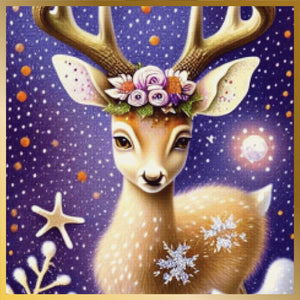 Snowy Baby Deer Diamond Painting