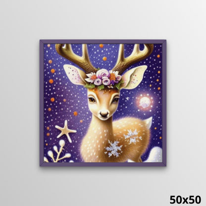 Snowy Baby Deer 50x50 Diamond Painting