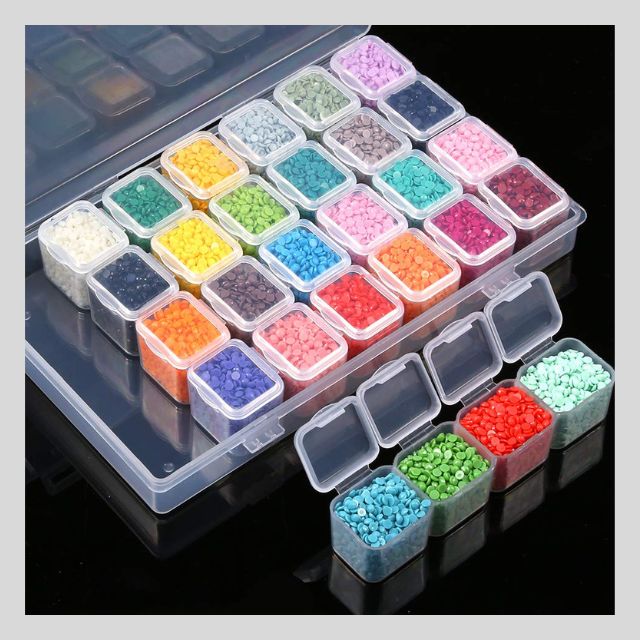 Box for Diamond Art Drills 28 pots