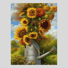 Load image into Gallery viewer, Vintage Idyllic Sunflowers Paint with Diamonds
