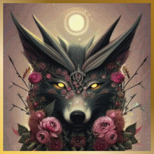 Load image into Gallery viewer, Wolf in Flowers Fantasy Diamond Painting
